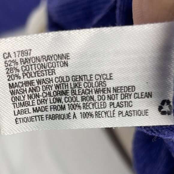 GAP Athleisure Long Sleeve Blue Purple Slightly translucide Tee Casual sz‎ Small - Picture 5 of 7